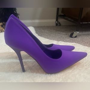 Fashion Nova High Heels Colorful Purple Pumps Pointed Toe Stiletto Women's 10